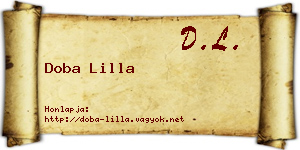 Doba Lilla névjegykártya